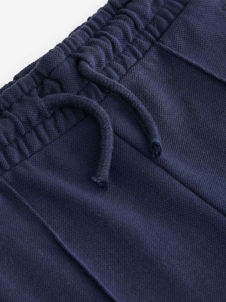 Navy Blue 100% Cotton Pintuck Shorts (3mths-7yrs) - Image 7 of 7
