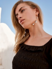 Black Puff Sleeve Summer Playsuit - Image 3 of 3