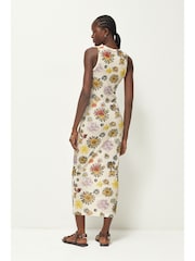 Pressed Floral Print Textured Maxi Dress - Image 4 of 7