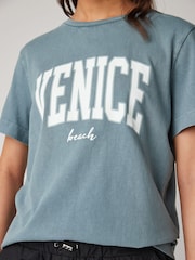 Blue Beach City Short Sleeve Crew Neck T-Shirt - Image 4 of 6