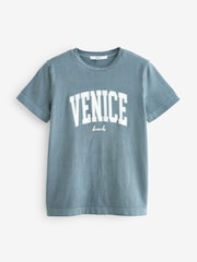 Blue Beach City Short Sleeve Crew Neck T-Shirt - Image 5 of 6