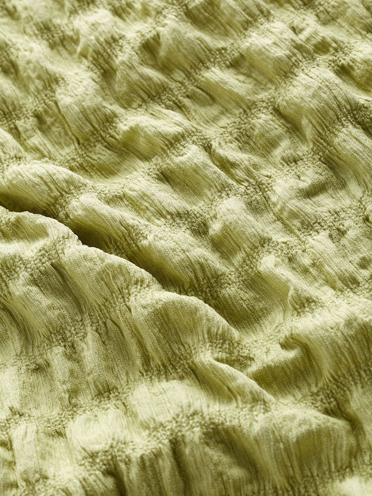Sage Green Textured Mini Dress - Image 5 of 5