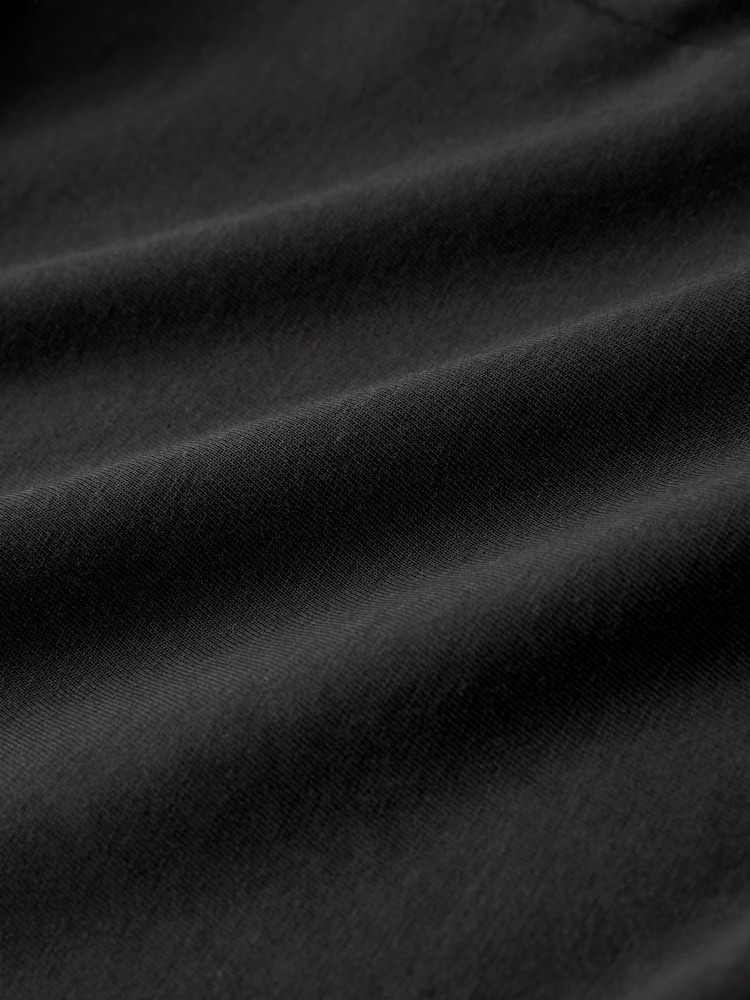 Black Puff Sleeve Mini Jersey Dress - Image 2 of 4