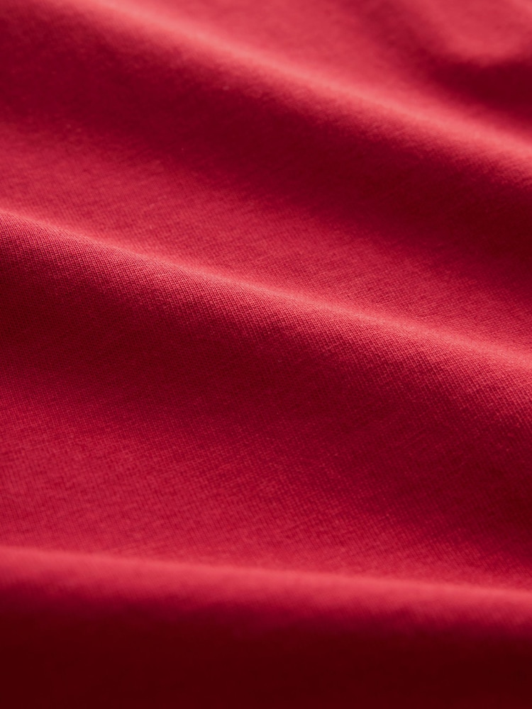 Red Puff Sleeve Mini Jersey Dress - Image 6 of 6