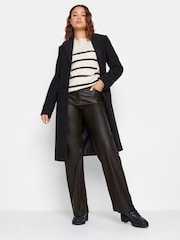 Long Tall Sally Black Coated Wide Leg Jeans - Image 2 of 4