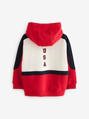 Red Varsity Colourblock Hoodie (3-16yrs) - Image 2 of 5