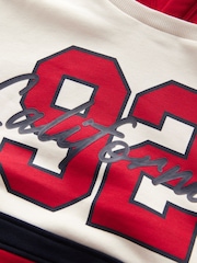 Red Varsity Colourblock Hoodie (3-16yrs) - Image 3 of 5