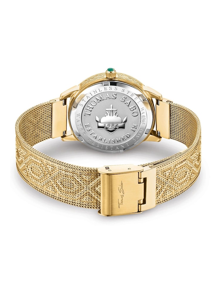 Thomas Sabo Green Glam & Soul Malachite Stone Watch - Image 2 of 5