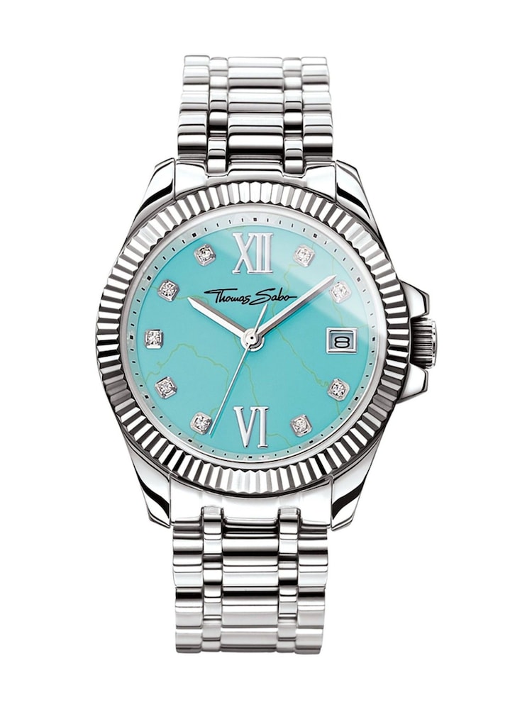 Thomas Sabo Blue Glam & Soul Turquoise Dial Watch - Stainless Steel Bracelet - Image 1 of 3
