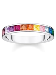Thomas Sabo Silver Rainbow Sparkle Band Ring - Image 1 of 3