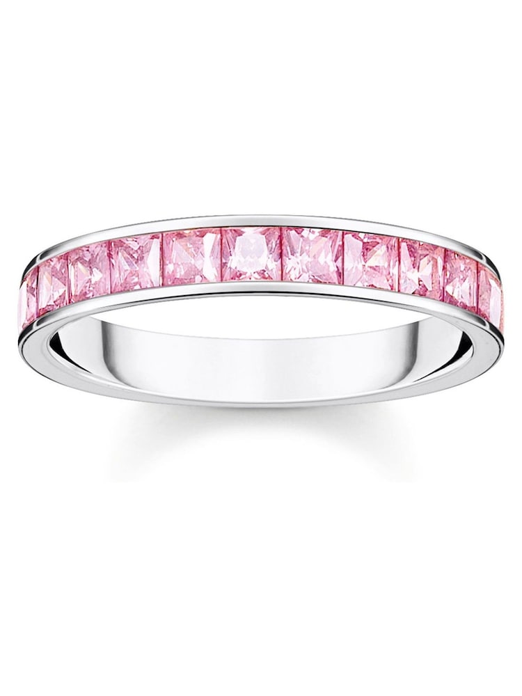 Thomas Sabo Pink Princess Cut Pave Ring - Image 1 of 3