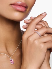 Thomas Sabo Pink Princess Cut Pave Ring - Image 2 of 3