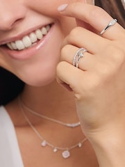 Thomas Sabo Silver Romantic Rose Cocktail Ring - Image 2 of 2
