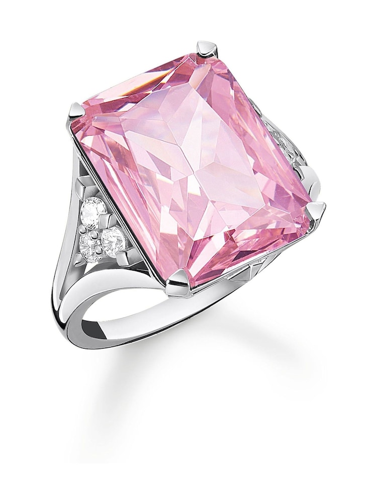 Thomas Sabo Pink Sparkle Cocktail Ring - Image 3 of 3