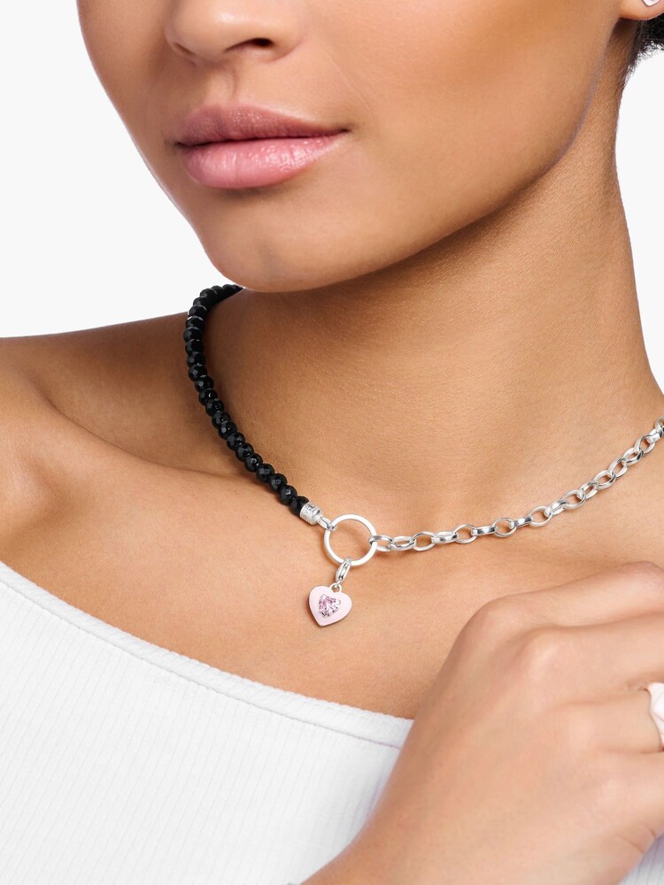 Thomas Sabo Black Onyx Charm Necklace: Timeless Sophistication - Image 2 of 3