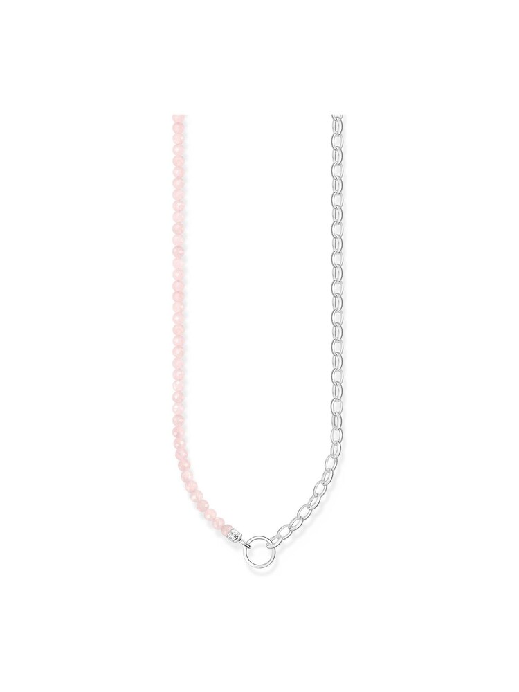 Thomas Sabo Pink Rose Quartz Charm Necklace - Image 1 of 3