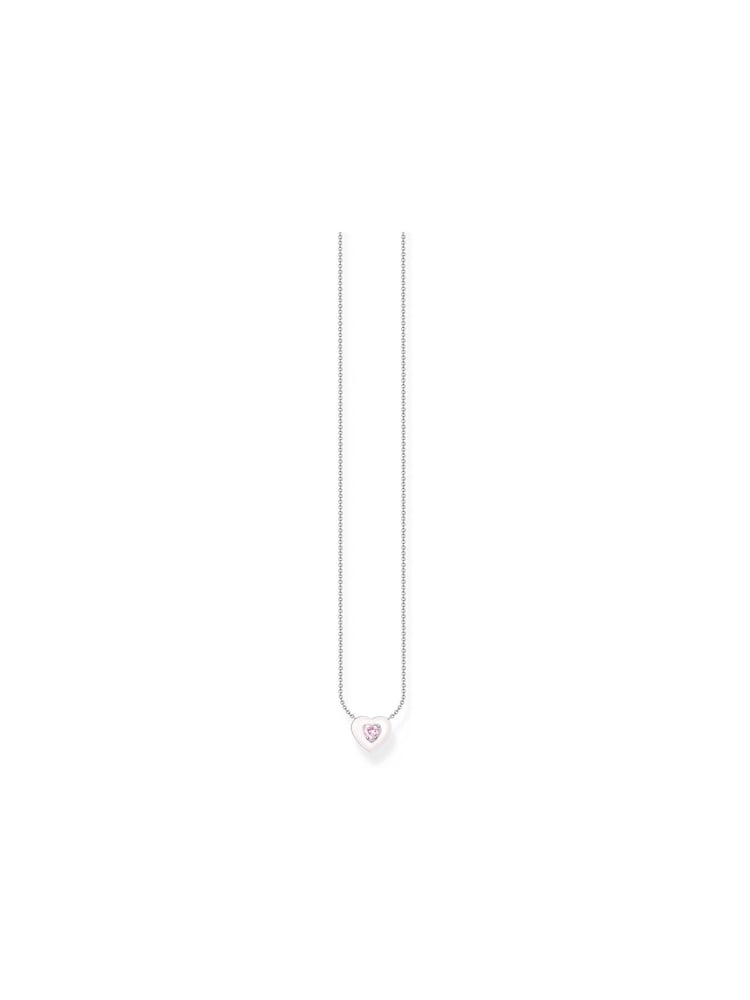 Thomas Sabo Pink Pastel Heart Necklace: Pop Colors - Image 1 of 4