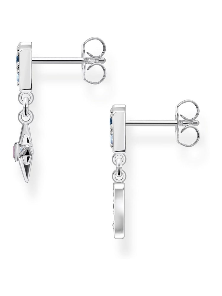 Thomas Sabo Silver Dreamy Star & Moon Drop Earrings - Image 2 of 5