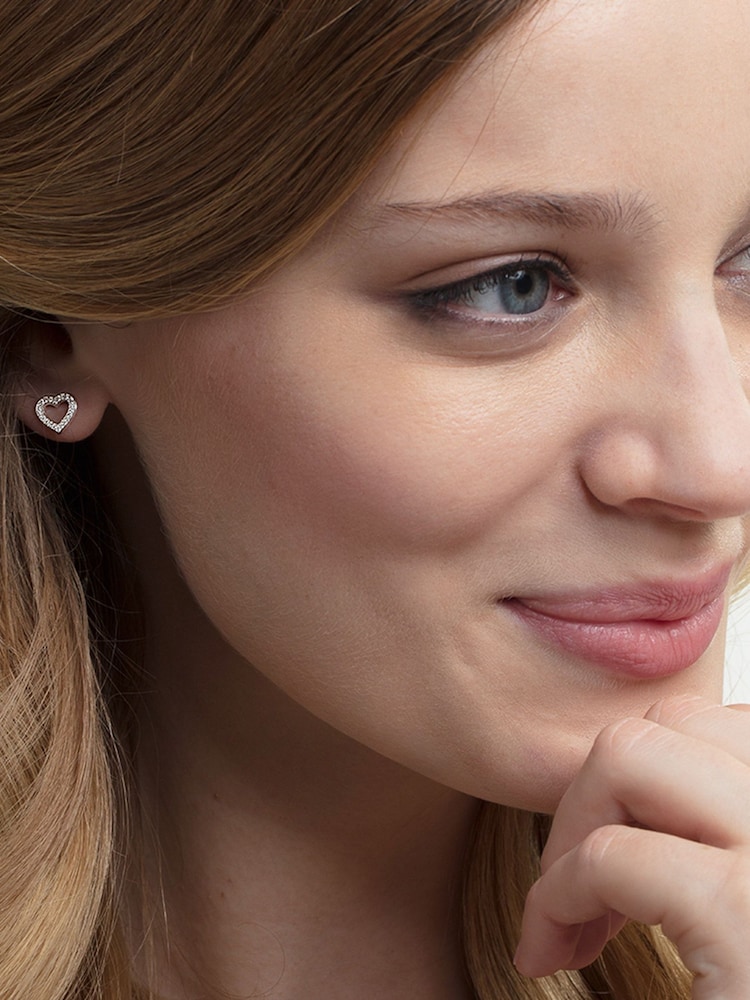 Thomas Sabo White Heart Love Studs - Image 1 of 2