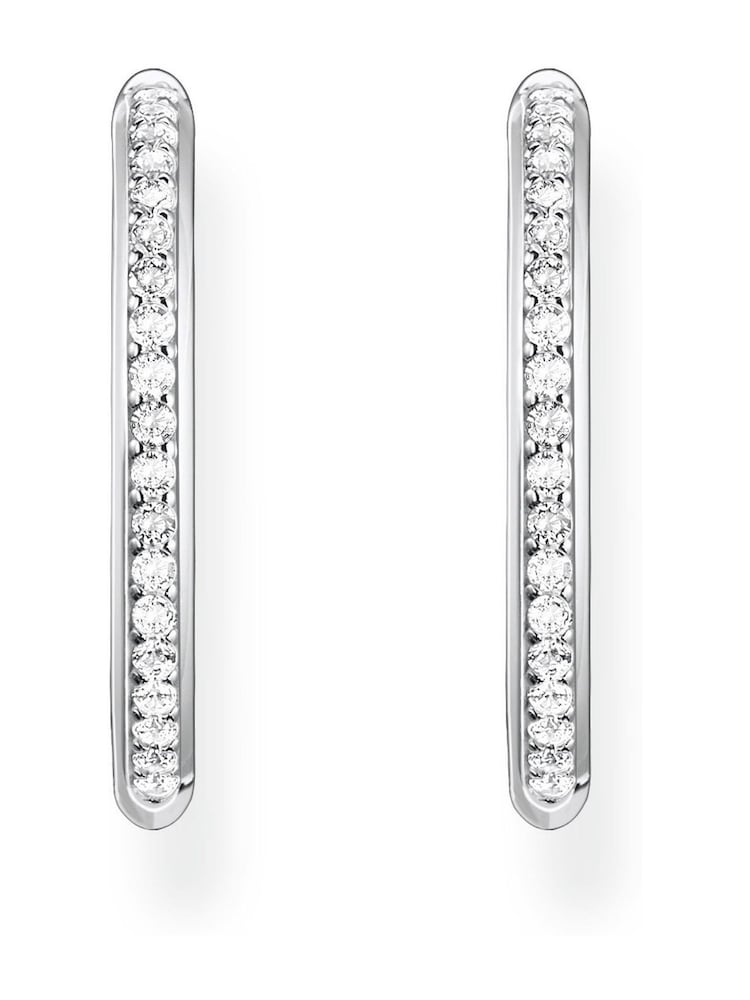 Thomas Sabo White Sparkling Heritage Hoops - Image 2 of 4