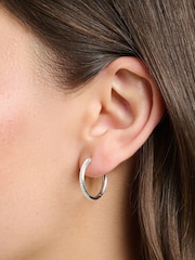 Thomas Sabo White Sparkling Heritage Hoops - Image 4 of 4