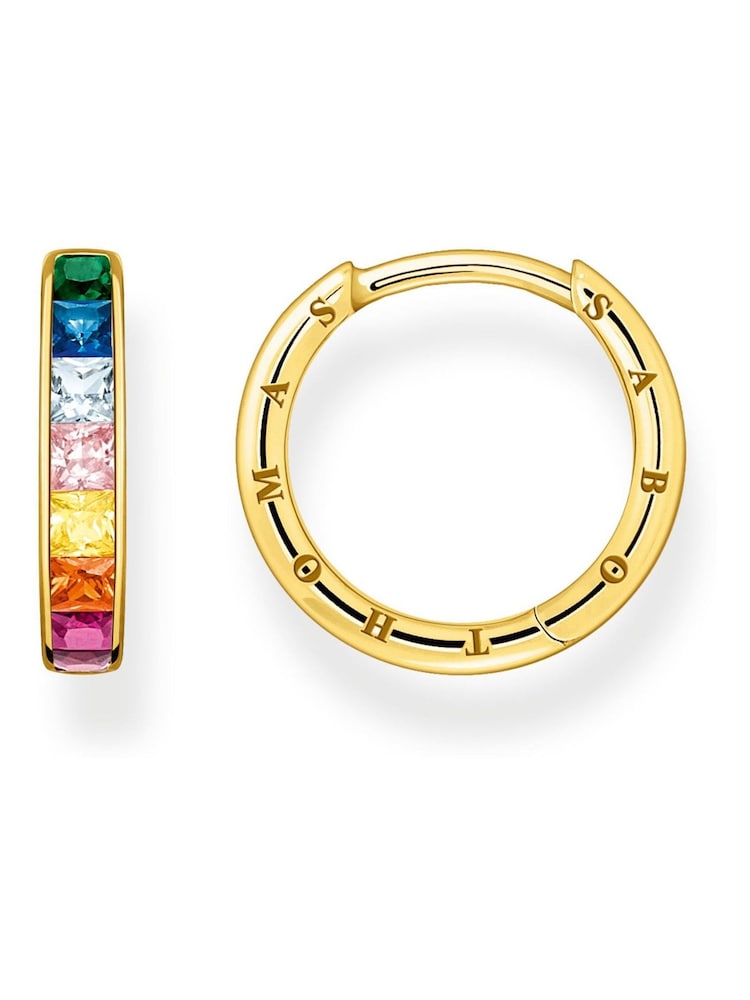 Thomas Sabo Gold Rainbow Heritage Hinged Hoops - 925 Sterling - Image 1 of 4