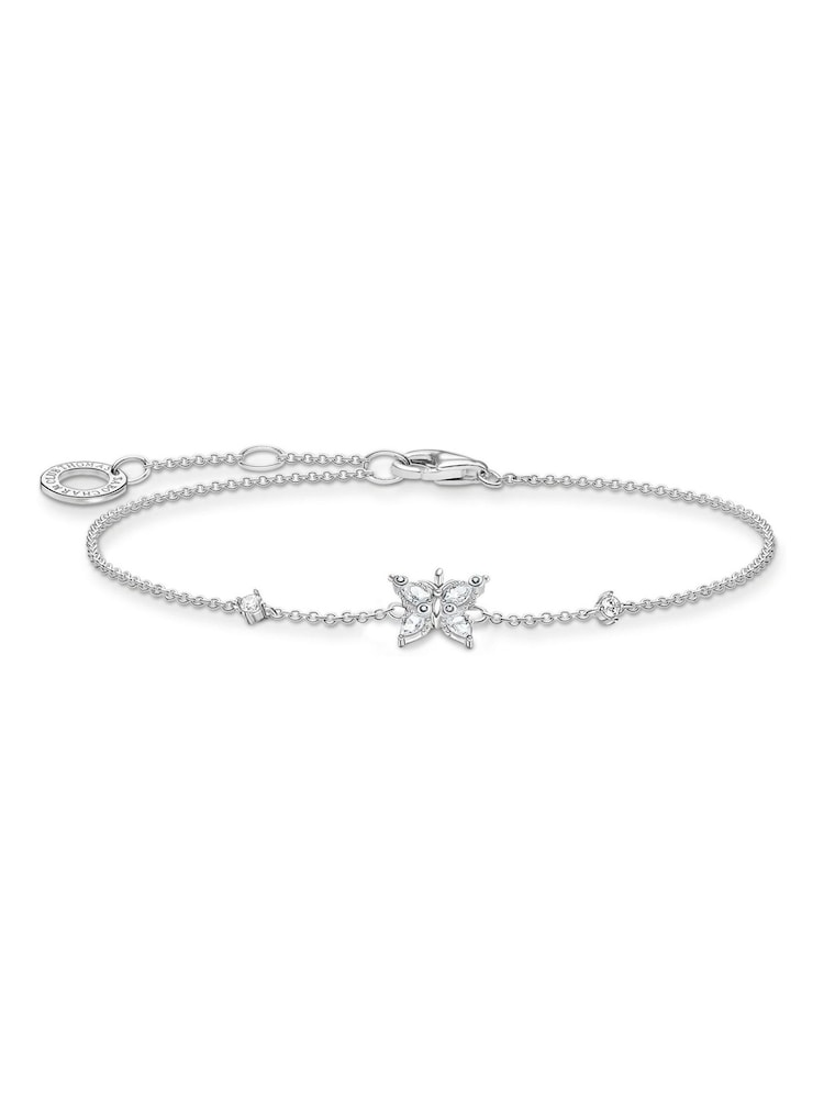 Thomas Sabo White Sparkling Butterfly Bracelet - Image 1 of 3