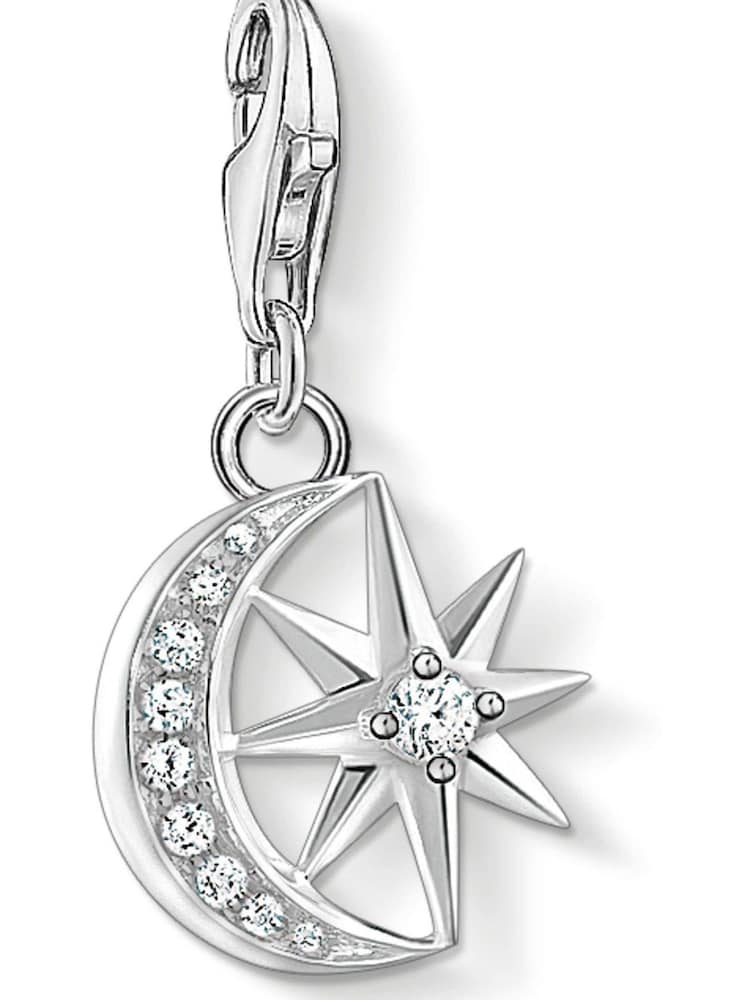 Thomas Sabo White Dreamy Star & Moon Charm Pendant - Image 1 of 2