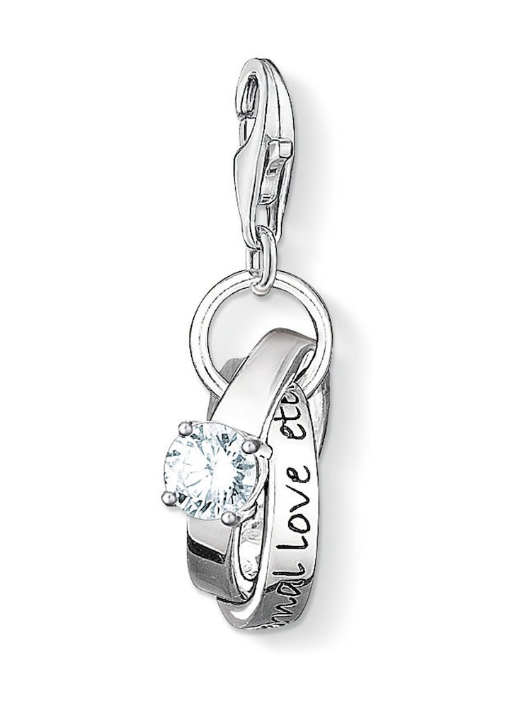 Thomas Sabo Silver Eternal Love Wedding Rings Charm - Image 1 of 2