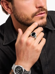 Thomas Sabo Black Black Onyx Ring - 925 Silver, Blackened - Image 2 of 3