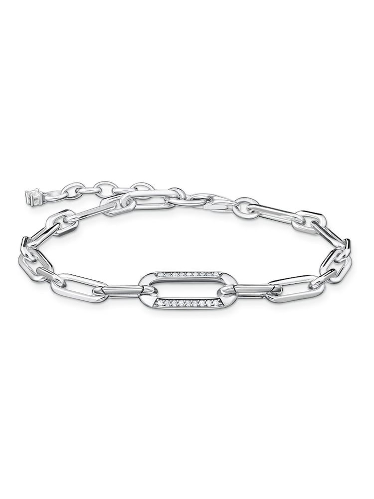 Thomas Sabo White Chunky Chain & Zirconia Bracelet - Image 1 of 3