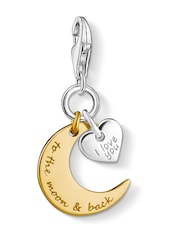 Thomas Sabo Gold Love Message Charm Moon & Heart Bracelet - Image 1 of 2