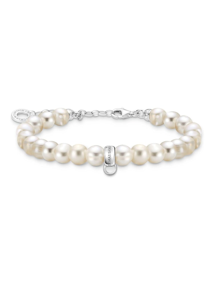 Thomas Sabo White Freshwater Pearl Charm Bracelet - Image 1 of 3