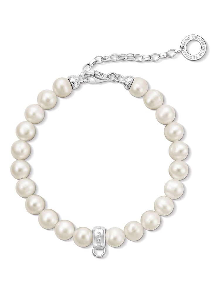 Thomas Sabo White Freshwater Pearl Charm Bracelet - Image 2 of 3