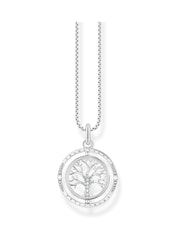 Thomas Sabo White Silver Tree of Love Necklace: 925 Sterling Silver, Blackened - Image 3 of 5