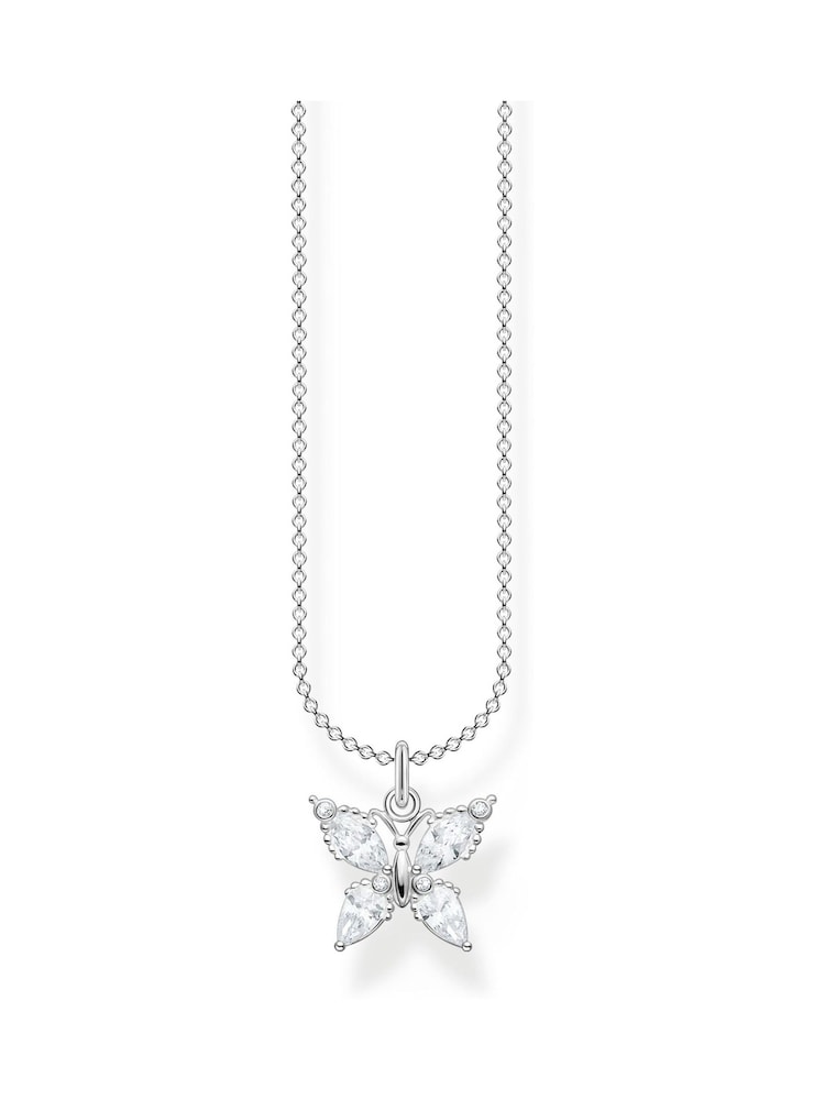 Thomas Sabo Silver Zirconia Butterfly Necklace - Image 1 of 2