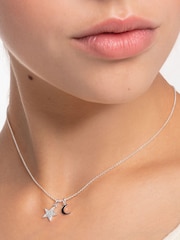 Thomas Sabo White Star and Moon Pendant Necklace Set - Image 2 of 3