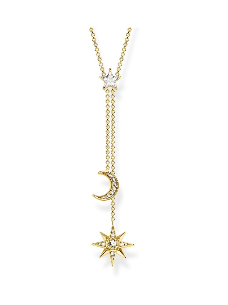 Thomas Sabo Gold Gold Cosmos Y-Necklace - 925 Gold, Zirconia - Image 1 of 3