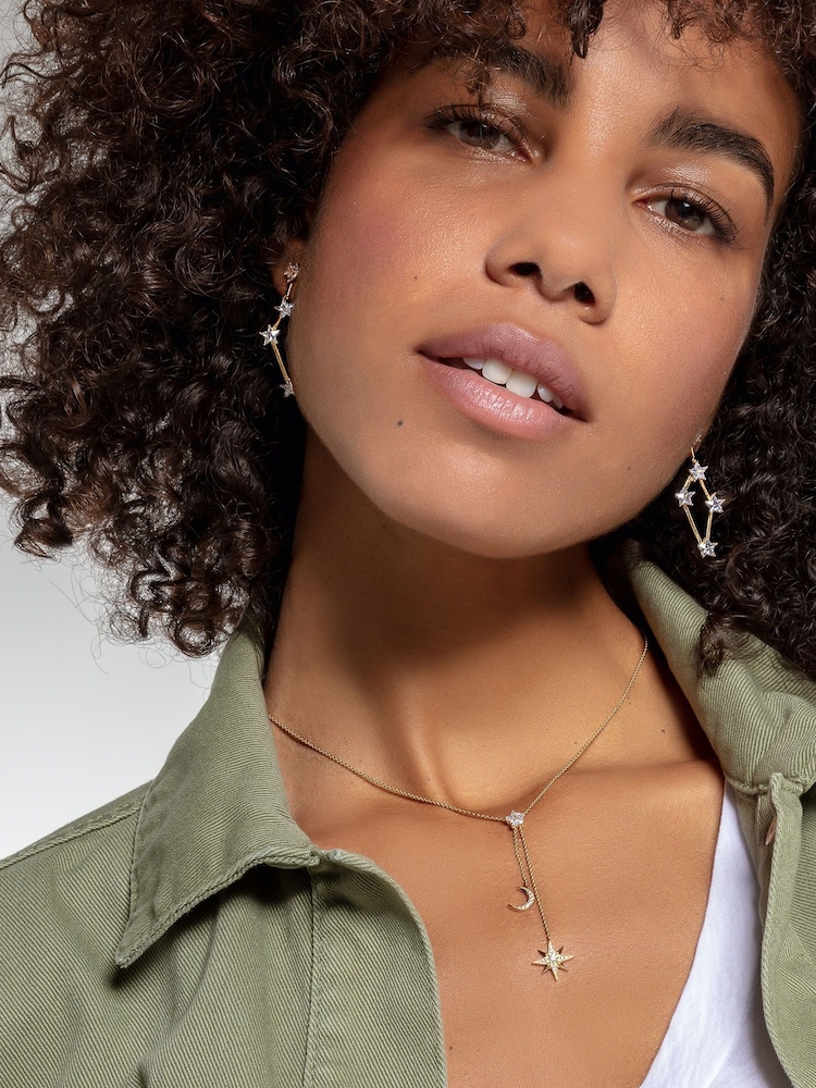 Thomas Sabo Gold Gold Cosmos Y-Necklace - 925 Gold, Zirconia - Image 3 of 3