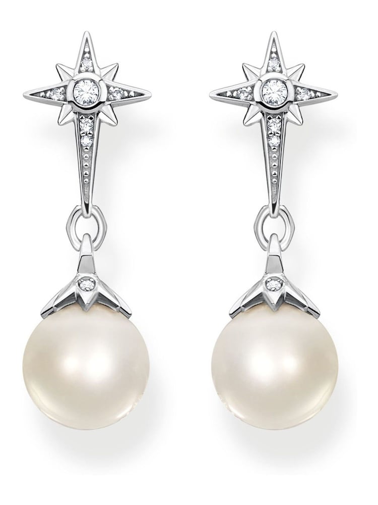 Thomas Sabo White Star Pearl Earrings - Image 2 of 4