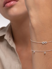 Thomas Sabo White Charm Club Infinity Bracelet - Image 3 of 3