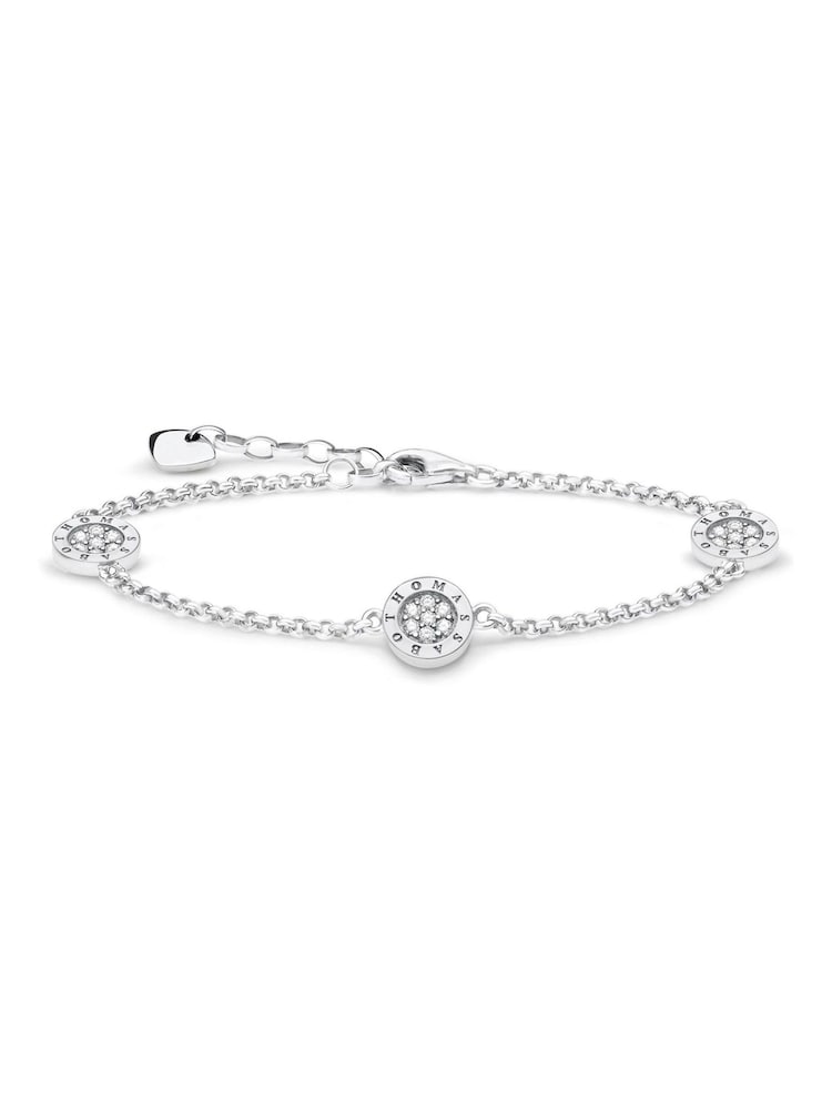 Thomas Sabo White Sparkling Adjustable Bracelet - Image 1 of 3