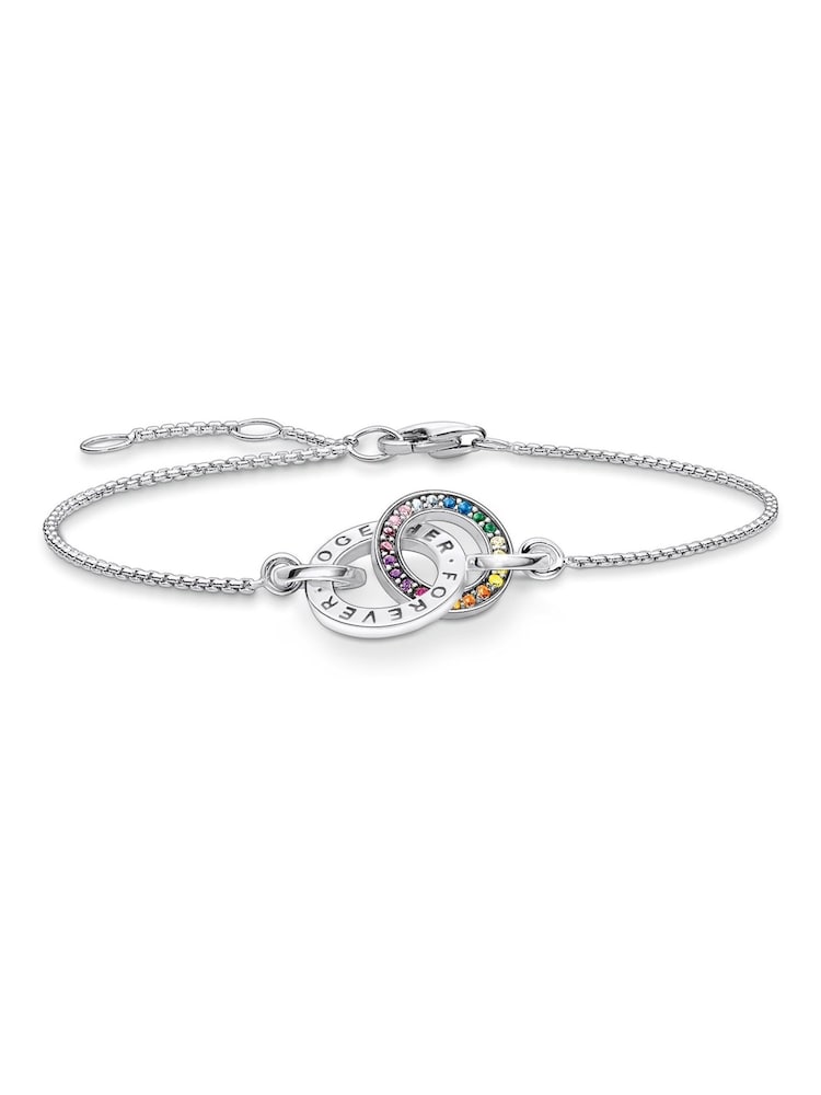Thomas Sabo Silver Rainbow Unity Bracelet - Image 1 of 3