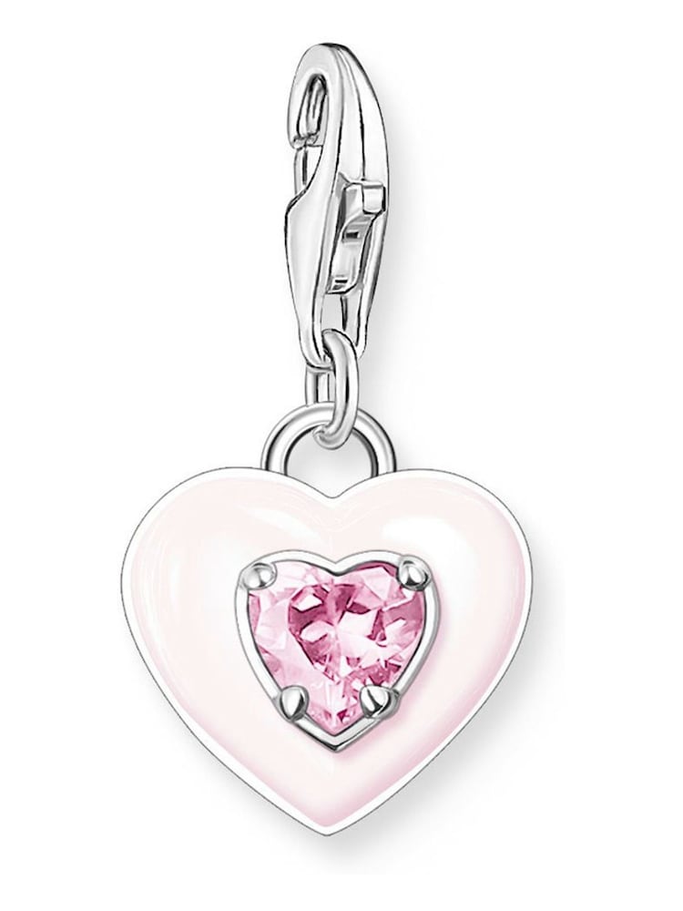 Thomas Sabo Pink Pastel Heart Charm Pendant - Image 1 of 5