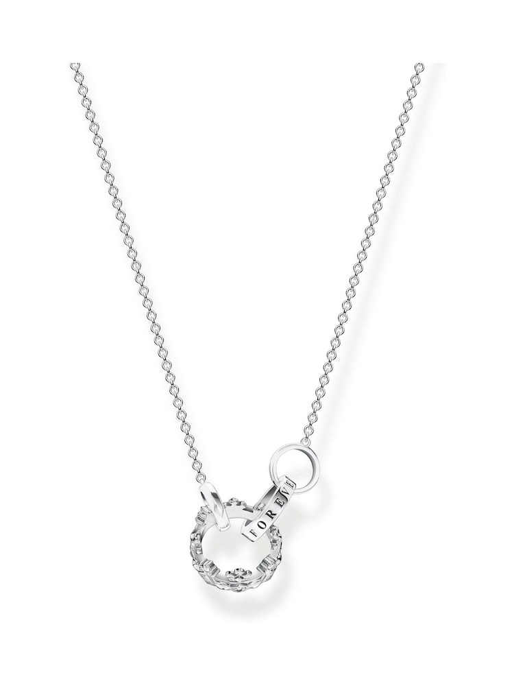 Thomas Sabo White Silver Royal Crown Necklace - Image 1 of 3 Thomas Sabo White Silver Royal Crown Necklace - Image 1 of 3