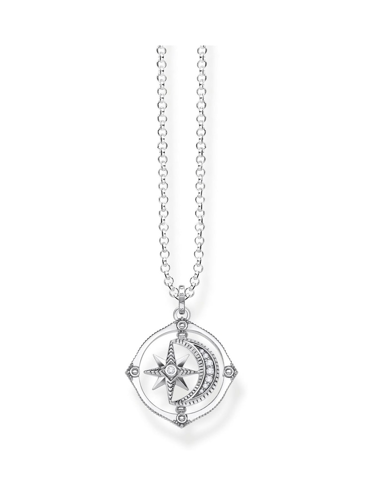 Thomas Sabo Silver Rotating Star & Moon Necklace - Image 2 of 5