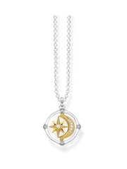 Thomas Sabo Silver Cosmic Moon & Star Necklace - Blue Stones - Image 2 of 4