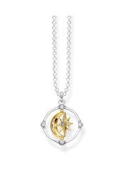 Thomas Sabo Silver Cosmic Moon & Star Necklace - Blue Stones - Image 3 of 4