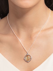 Thomas Sabo Silver Cosmic Moon & Star Necklace - Blue Stones - Image 4 of 4