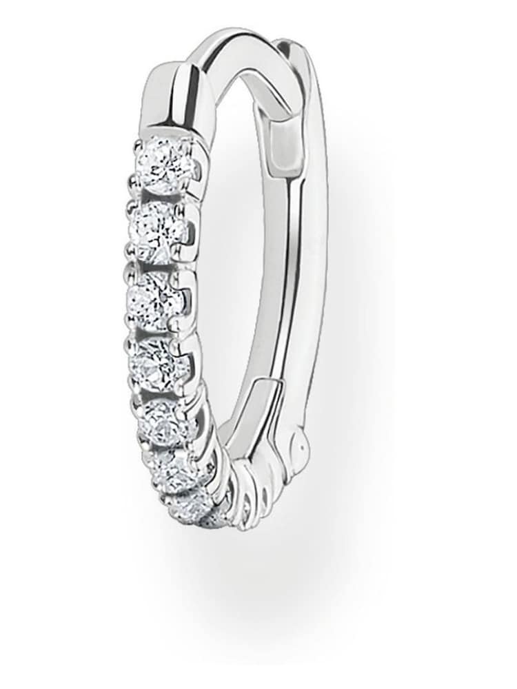 Thomas Sabo White Zirconia Single Hoop Earrings - Image 1 of 3